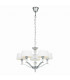 Fiennes 5 Light Multi Arm Ceiling Pendant Chrome, White Tc Fabric, E14