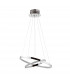 Kline Twin Ring Ceiling Pendant Light Chrome, Frosted Acrylic