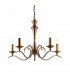 Kora 5 Light Multi Arm Ceiling Pendant Candle Antique Brass