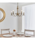 Kora 5 Light Multi Arm Ceiling Pendant Candle Antique Brass-1
