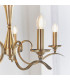 Kora 5 Light Multi Arm Ceiling Pendant Candle Antique Brass-5