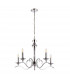 Kora 5 Light Multi Arm Ceiling Pendant Candle Chrome, E14
