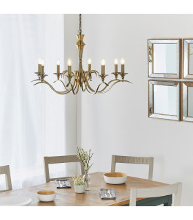 Kora 8 Light Chandelier Antique Brass Finish-1