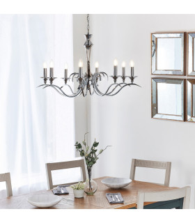 Kora 8 Light Chandelier Chrome Finish-1