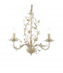 Lullaby 3 Light Multi Arm Ceiling Pendant Flower Design Cream Brushed Gold