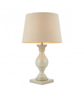 Marsham Table Lamp Ivory Linen Effect