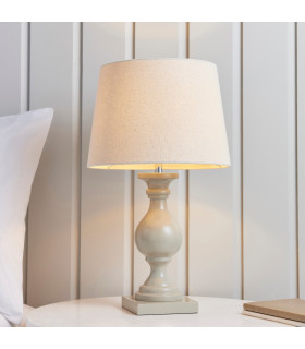 Marsham Table Lamp Ivory Linen Effect-1