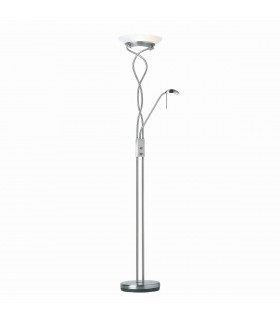 Monaco Mother and Child Floor Lamp Satin Chrome