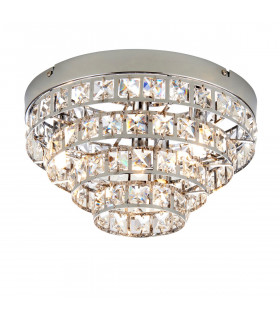 Motown 4 Light Flush Ceiling Light Chrome