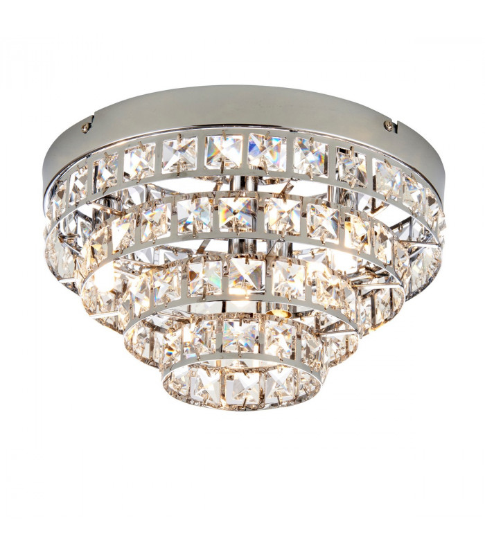 Motown 4 Light Flush Ceiling Light Chrome