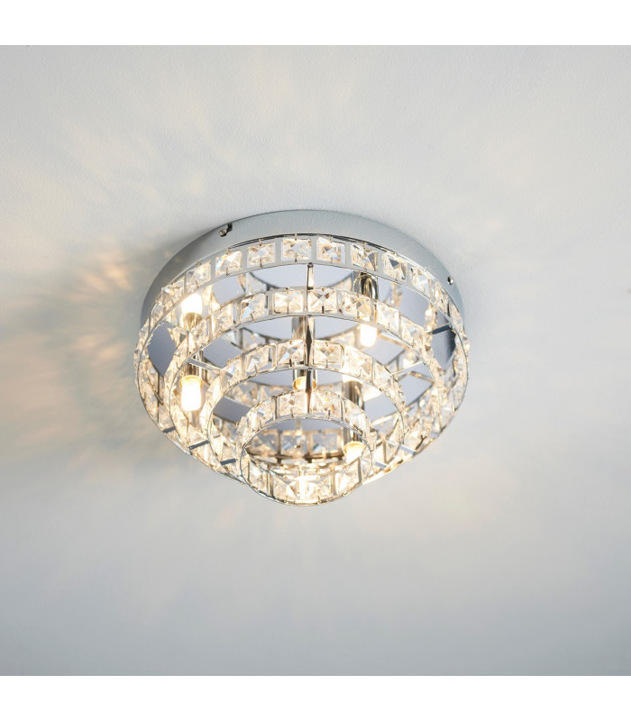 Motown 4 Light Flush Ceiling Light Chrome-3