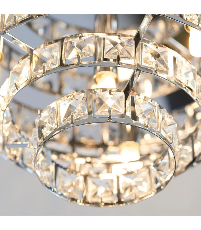 Motown 4 Light Flush Ceiling Light Chrome-4