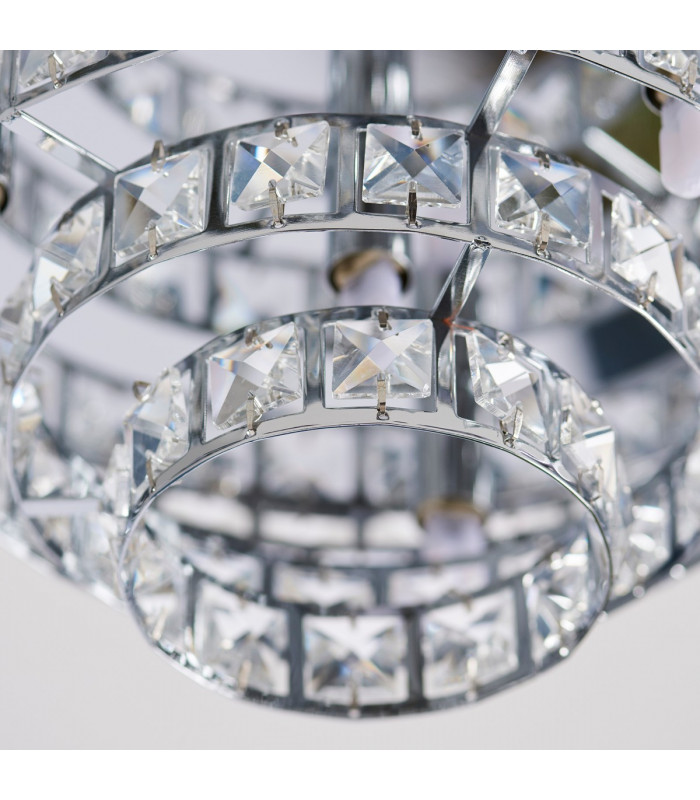 Motown 4 Light Flush Ceiling Light Chrome-5