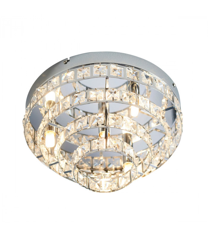Motown 4 Light Flush Ceiling Light Chrome-6