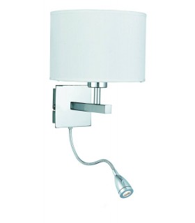 1 Light Dual Arm Flexible Indoor Wall Light Chrome, E27 - 1
