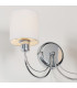 Phantom 2 Light Indoor Wall Light Chrome, White Tc Fabric, E14