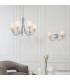 Phantom 7 Light Multi Arm Chandelier Chrome & White Tc Fabric Finish-1