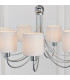 Phantom 7 Light Multi Arm Chandelier Chrome & White Tc Fabric Finish-2