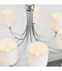 Phantom 7 Light Multi Arm Chandelier Chrome & White Tc Fabric Finish-3