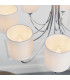 Phantom 7 Light Multi Arm Chandelier Chrome & White Tc Fabric Finish-4