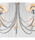 Phantom 7 Light Multi Arm Chandelier Chrome & White Tc Fabric Finish-5