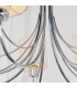 Phantom 7 Light Multi Arm Chandelier Chrome & White Tc Fabric Finish-6