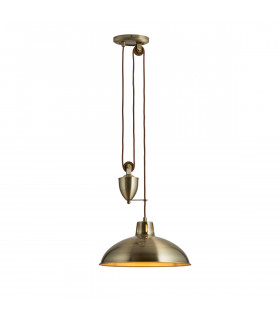 Polka Dome Ceiling Pendant Light Antique Brass