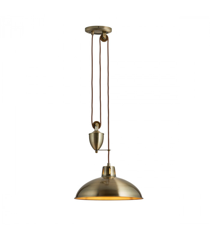 Polka Dome Ceiling Pendant Light Antique Brass