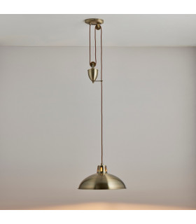 Polka Dome Ceiling Pendant Light Antique Brass-1