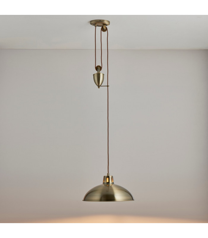 Polka Dome Ceiling Pendant Light Antique Brass-1