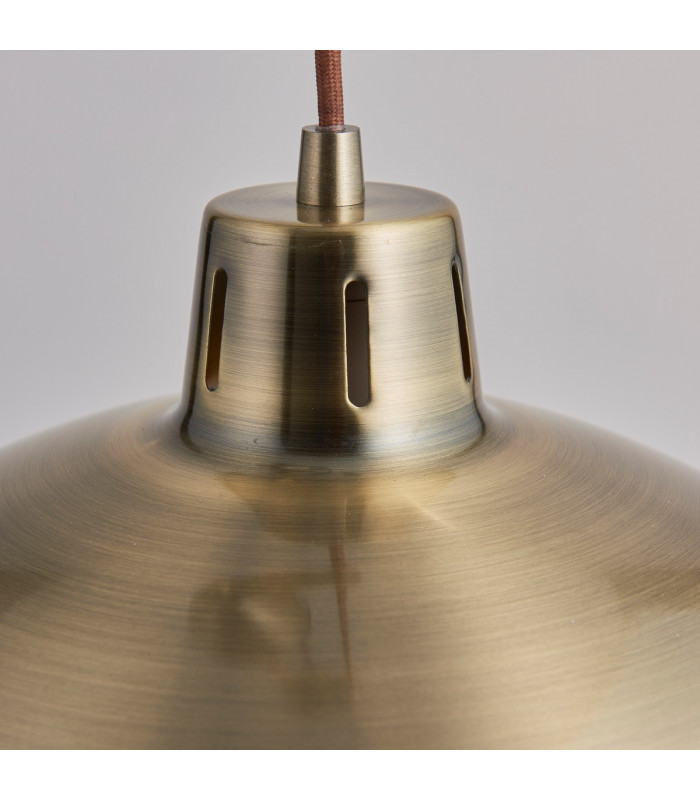 Polka Dome Ceiling Pendant Light Antique Brass-2
