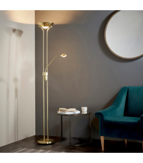 Rome Mother and Child Floor Lamp Satin Brass-1