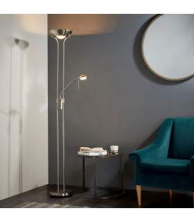 Rome Mother and Child Floor Lamp Satin Chrome-1