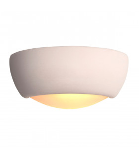 Eton 1 Light Indoor Plaster Wall Uplighter Unglazed Ceramic