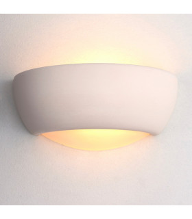 Eton 1 Light Indoor Plaster Wall Uplighter Unglazed Ceramic-1