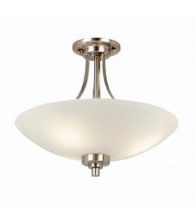 Welles 3 Light Flush Ceiling Light White