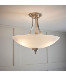 Welles 3 Light Flush Ceiling Light White-1