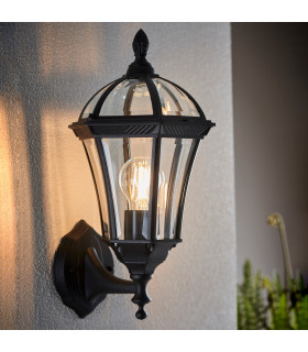 Drayton 1 Light Outdoor Wall Lantern Clear Glass-1
