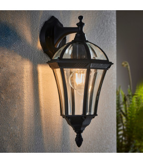 Drayton 1 Light Outdoor Wall Lantern Clear Glass-1