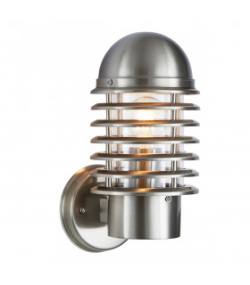 Louvre 1 Light Outdoor Wall Light Polished Stainless Steel