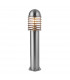 Louvre Outdoor Bollard Light Polished Stainless Steel