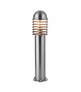 Louvre Outdoor Bollard Light Polished Stainless Steel