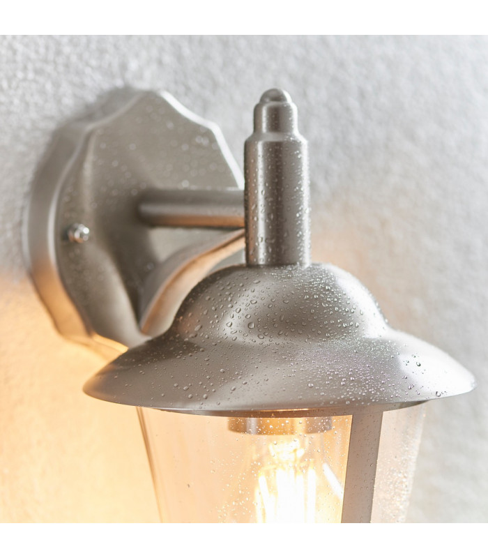 Klien 1 Light Outdoor Wall Lantern Polished Stainless Steel-3