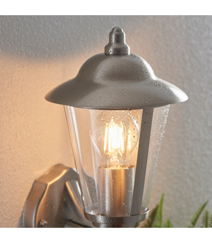 Klien 1 Light Outdoor Wall Lantern Polished Stainless Steel-2