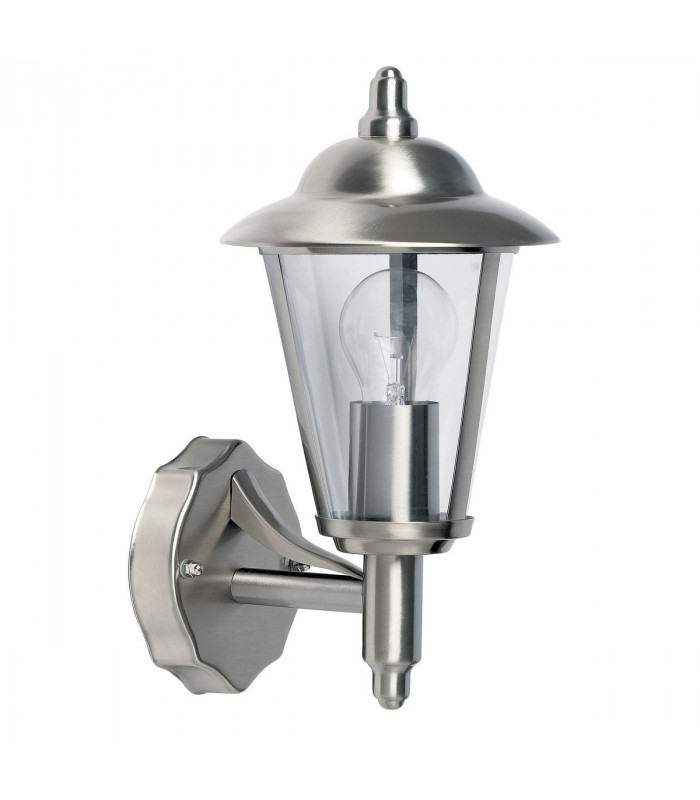 Klien 1 Light Outdoor Wall Lantern Polished Stainless Steel-4