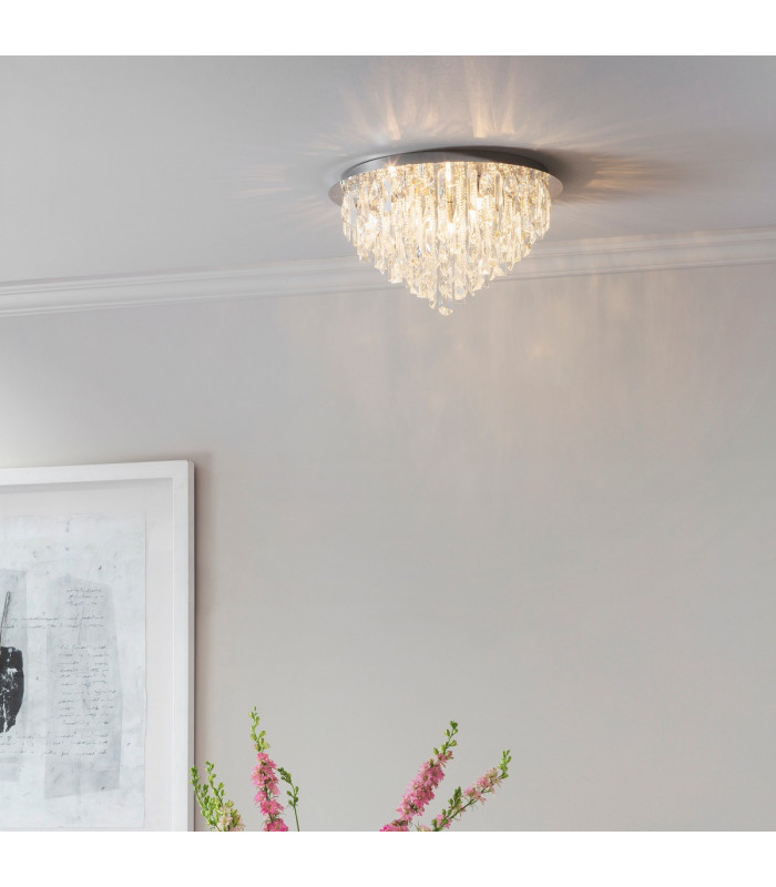 Siena 5 Light Flush Chrome-1