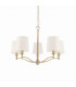 Ortona 5 Light Multi Arm Pendant Matt Antique Brass