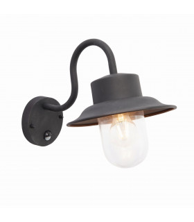 Chesham Outdoor PIR Wall Textured Black Paint