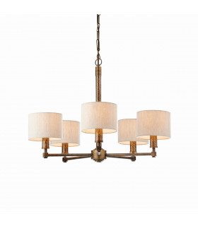 Indara 5 Light Multi Arm Pendant Aged Bronze