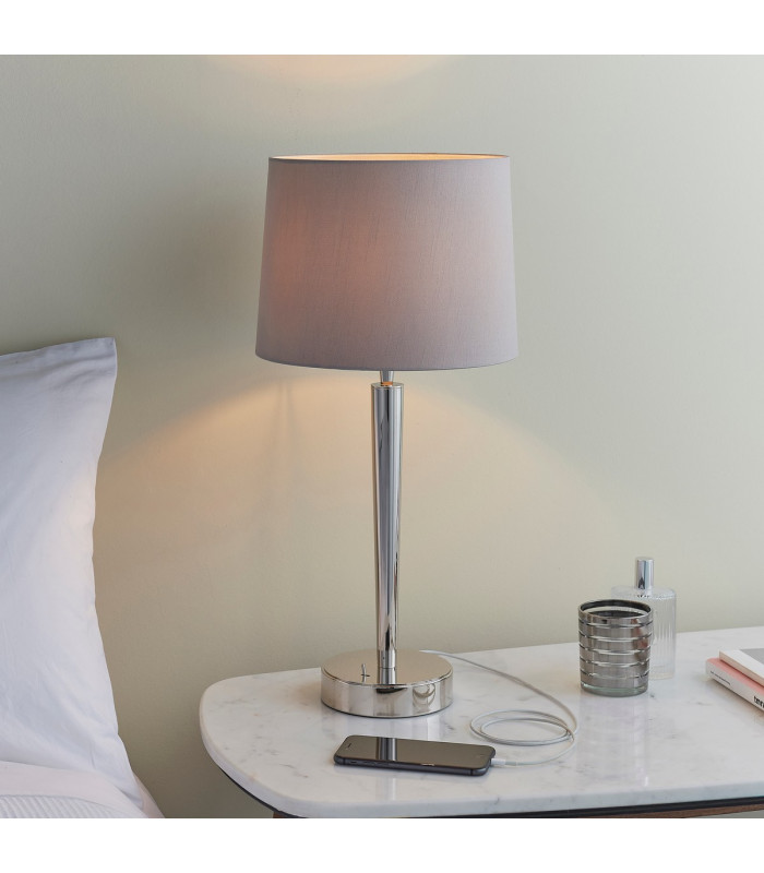 Syon 1 Light Table Lamp Bright Nickel-2